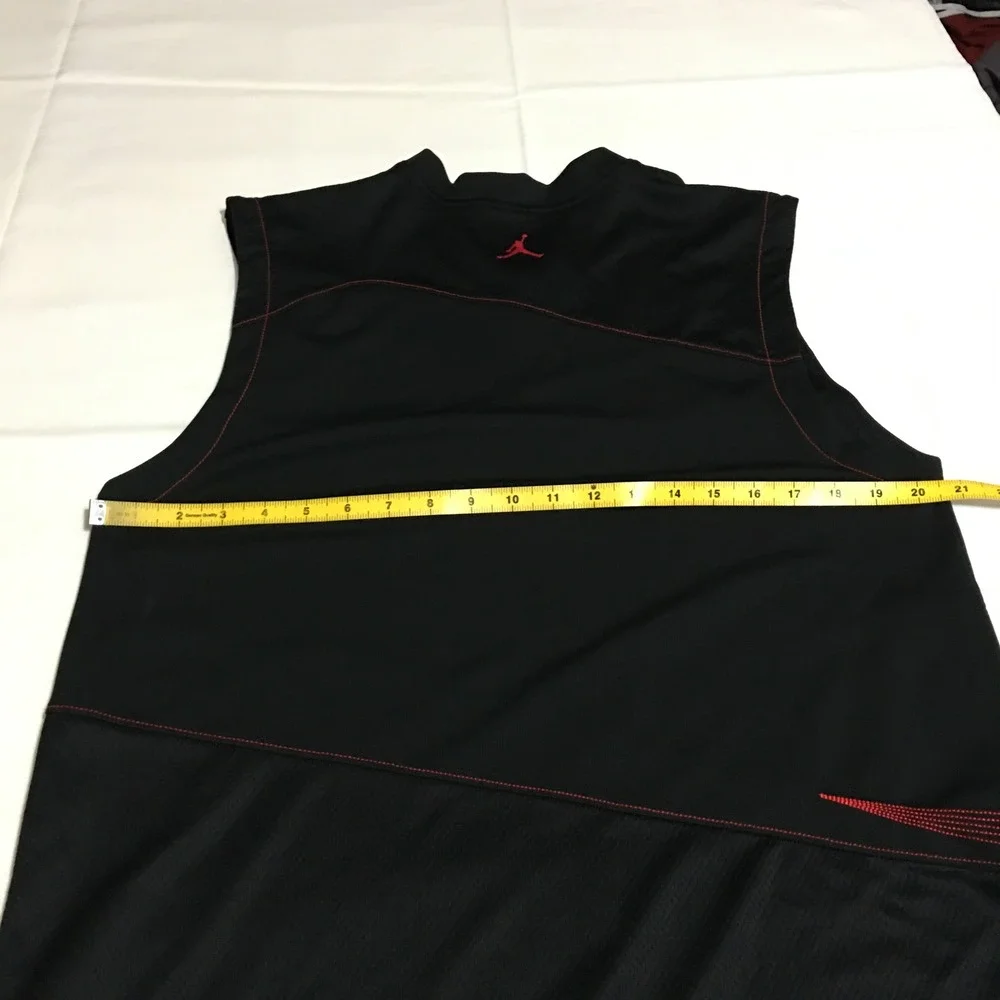 Jordan Sleeveless Jersey Mens Medium Black Red Jumpman Logo